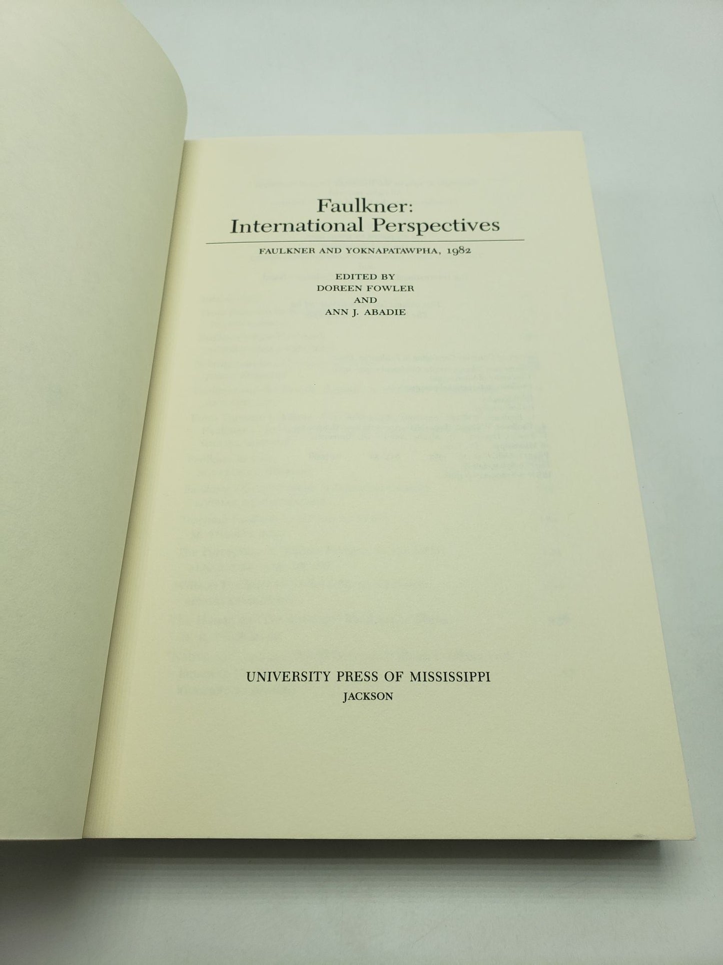 Faulkner: International Perspectives