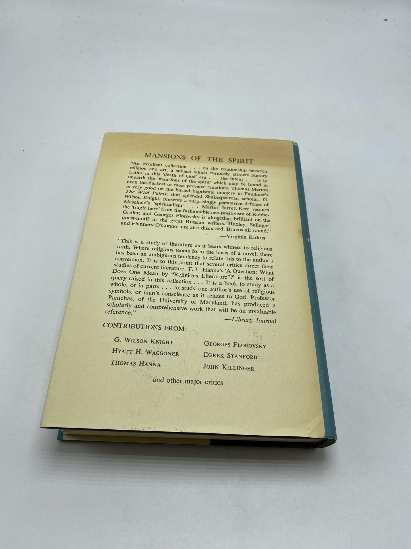 Mansions Of The Spirit: Essays In Religion And Literature