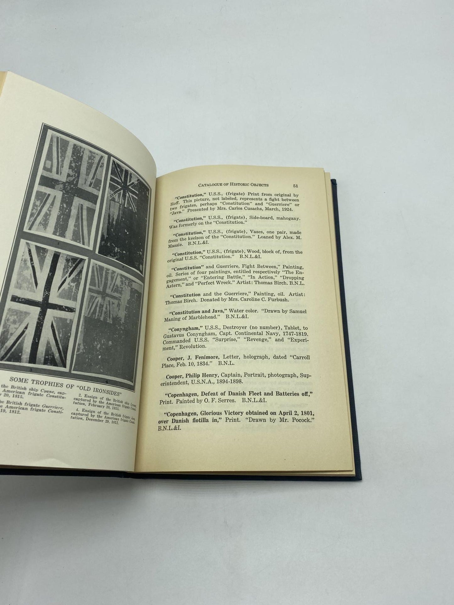 Catalogue of Historic Objects at the United States Naval Academy