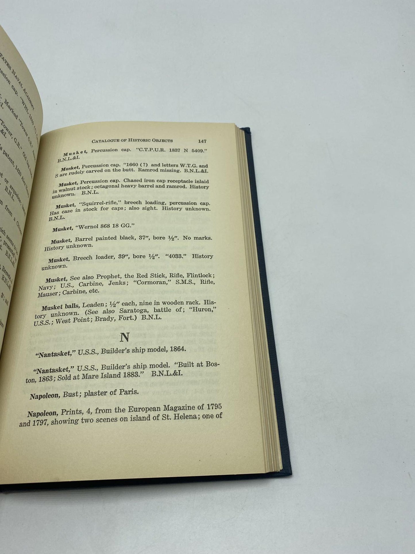 Catalogue of Historic Objects at the United States Naval Academy