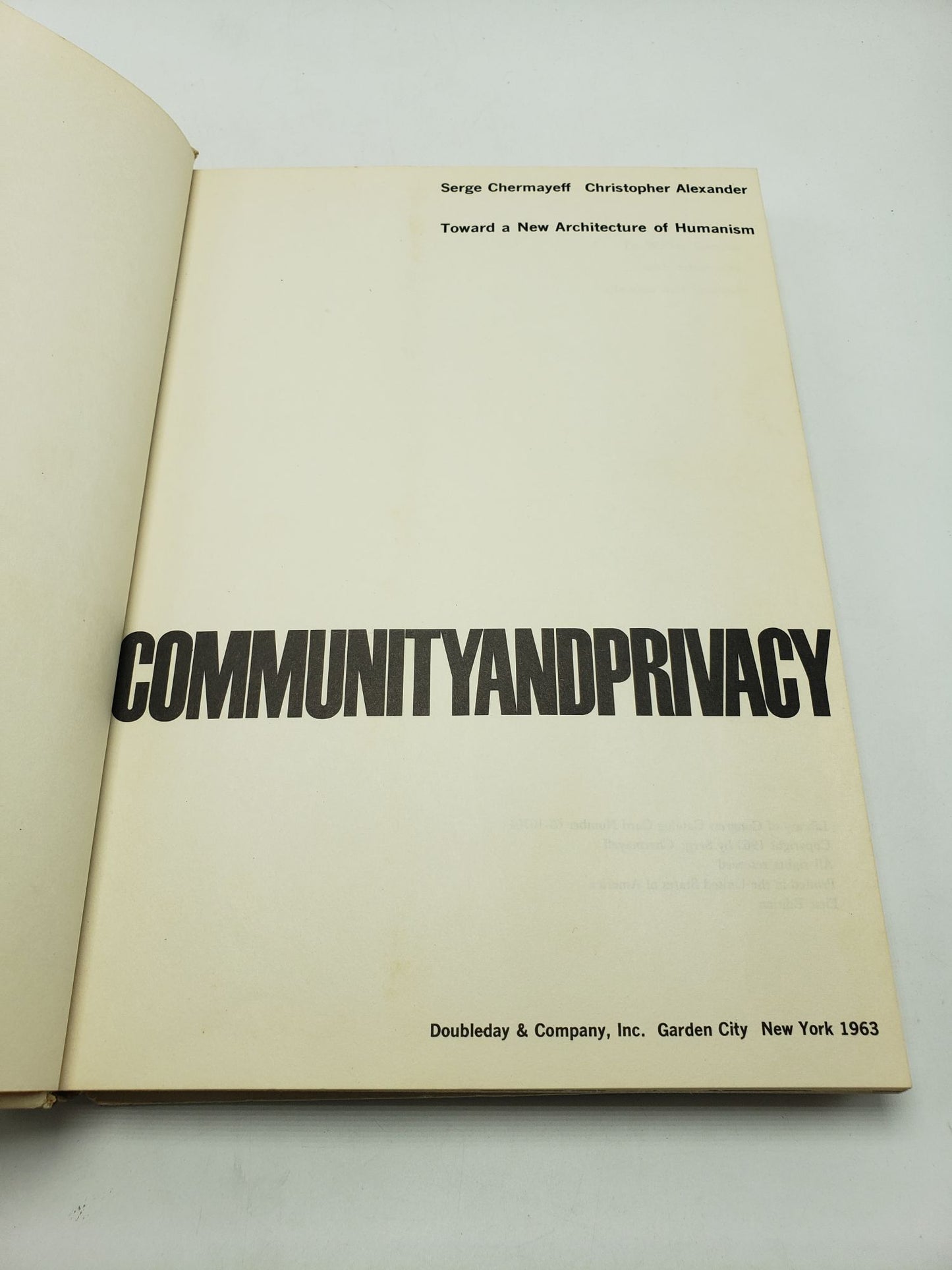 Community and Privacy: Toward a New Architecture of Humanism