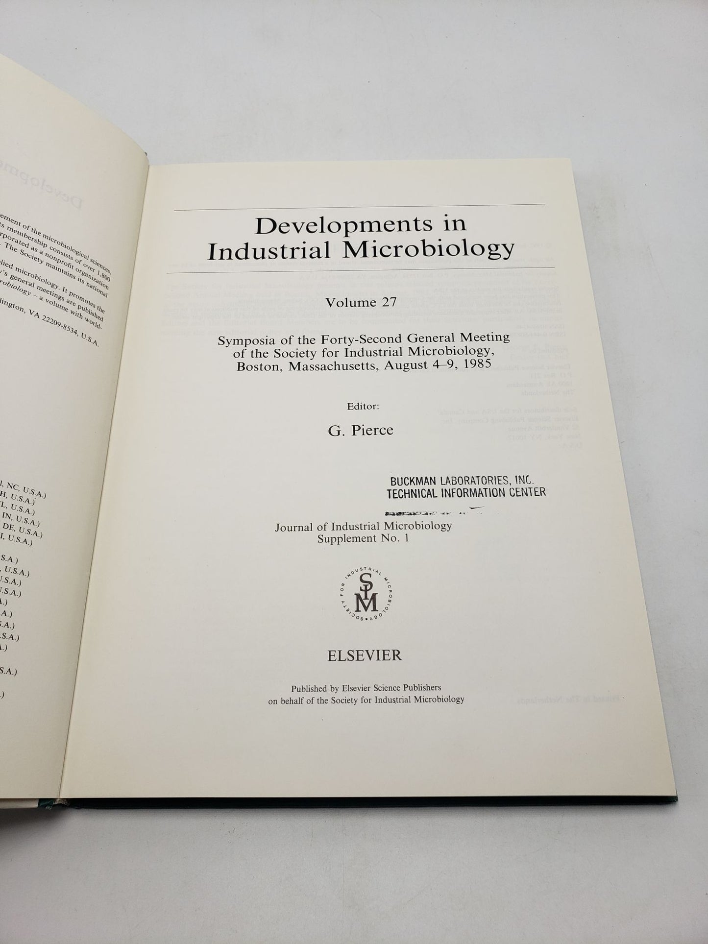 Developments in Industrial Microbiology (Volume 27)