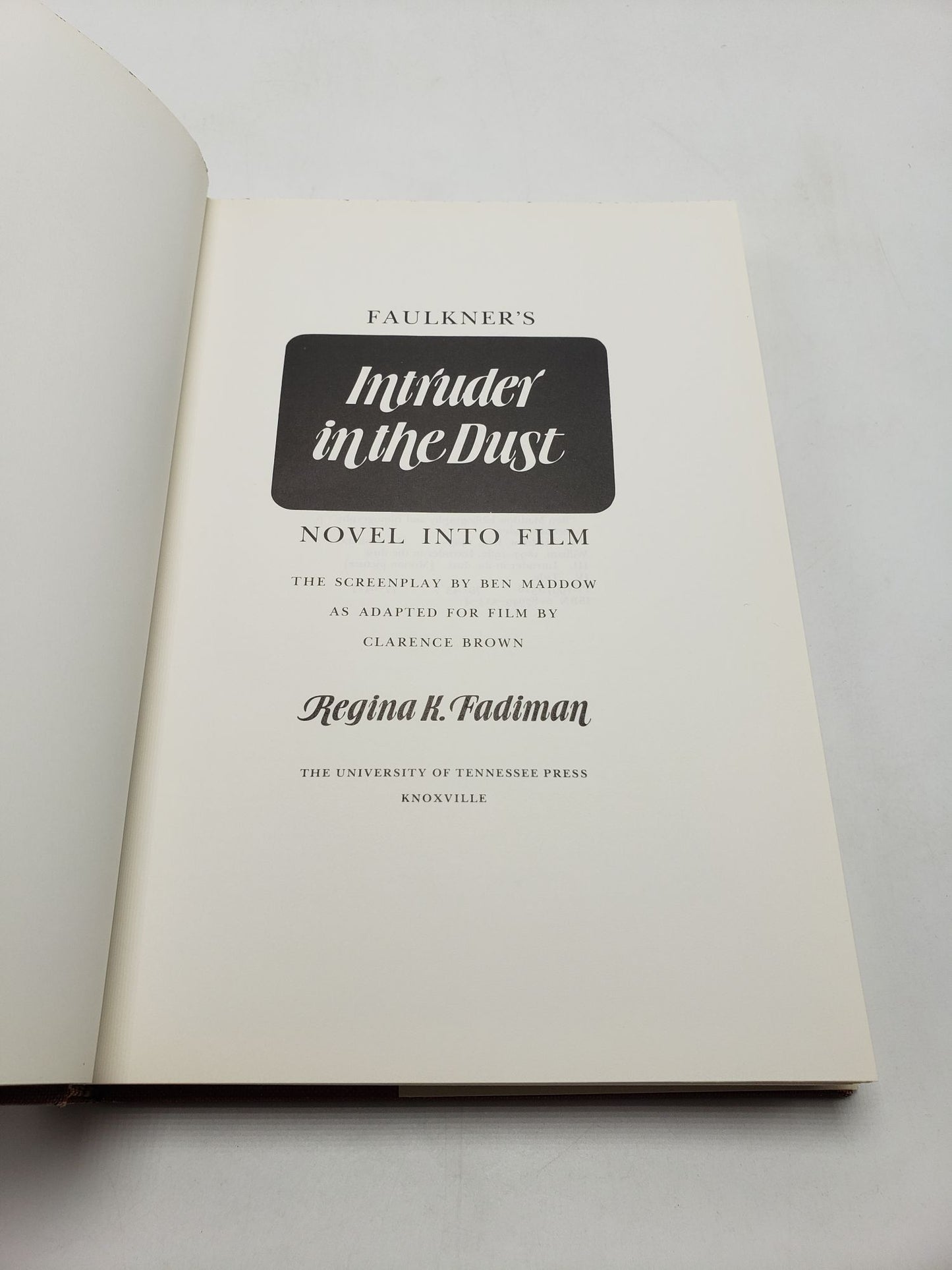 Faulkner's Intruder in the Dust: Novel Into Film