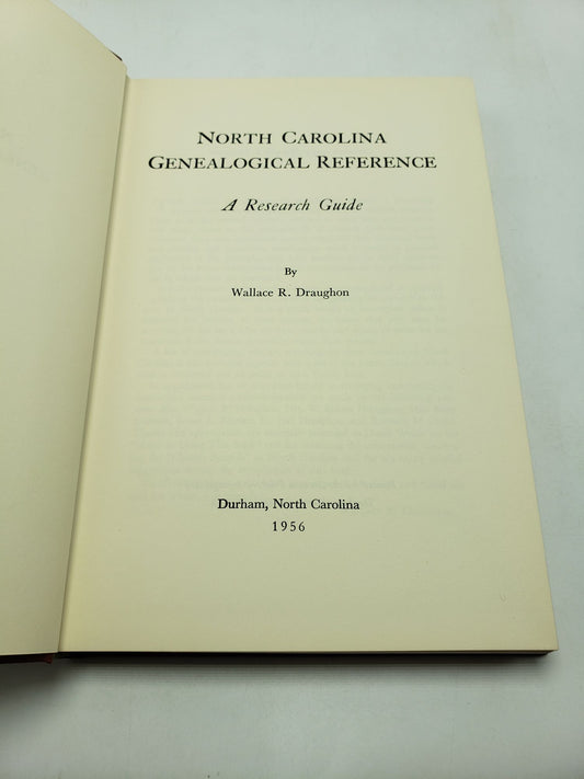 North Carolina Genealogical Reference: A Research Guide