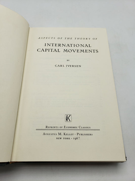 Aspects of the Theory of International Capital Movements