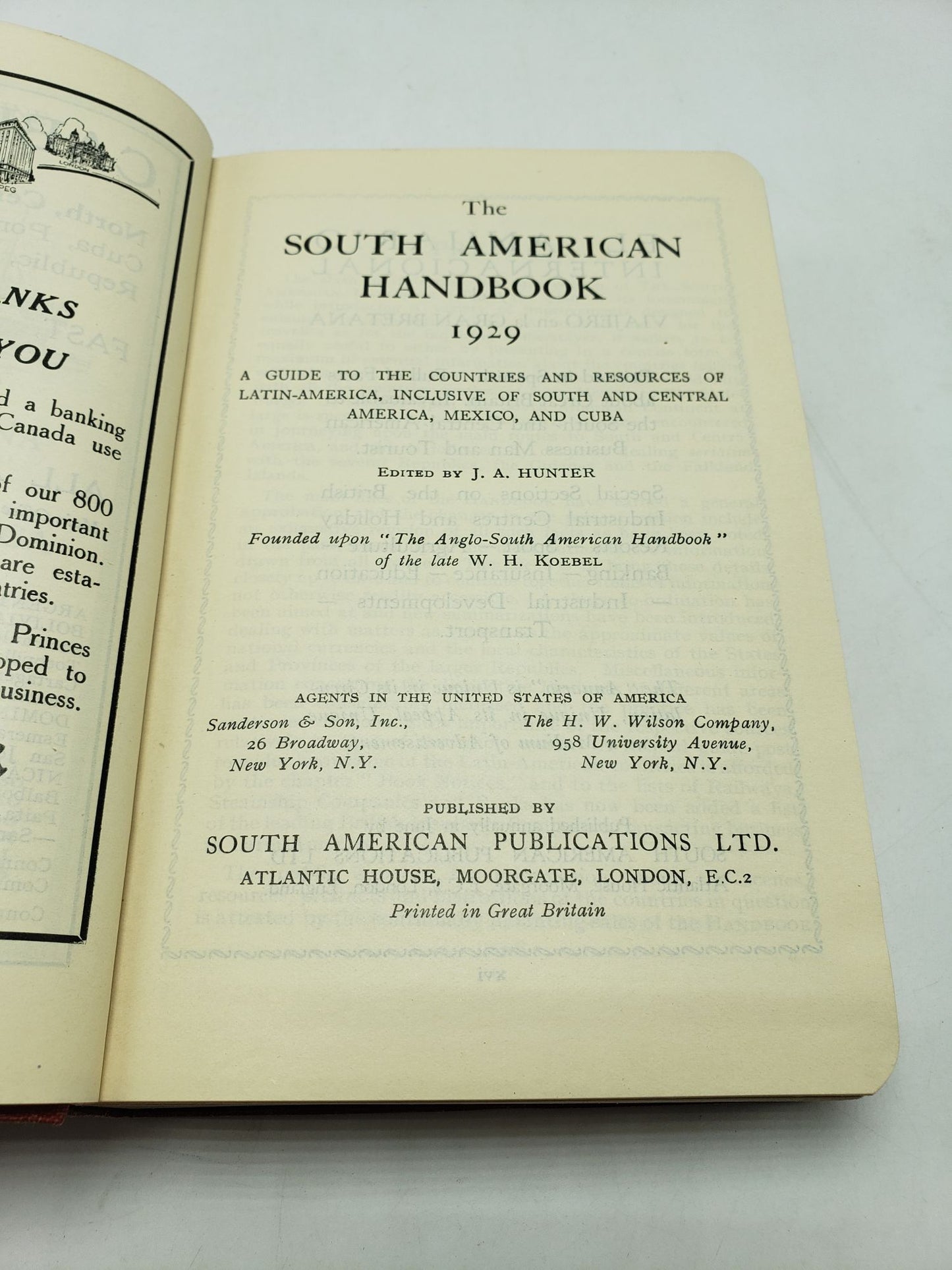 The South American Handbook 1929