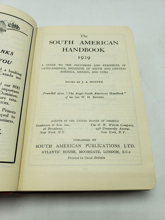 The South American Handbook 1929