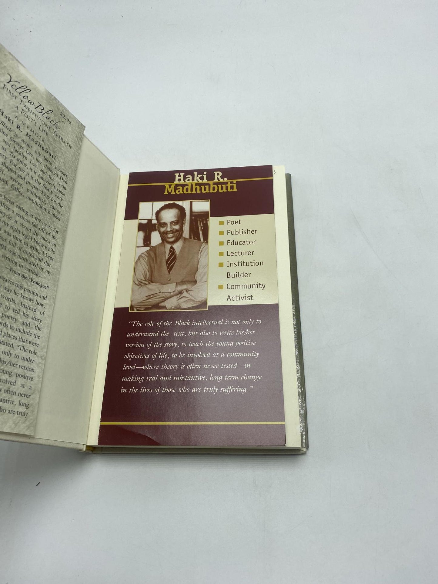 Yellow Black : The First Twenty-One Years of a Poets's Life