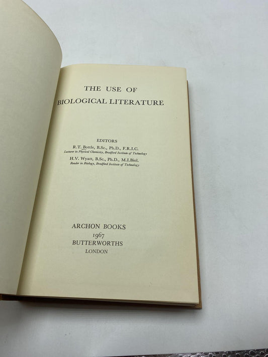 The Use Of Biological Literature