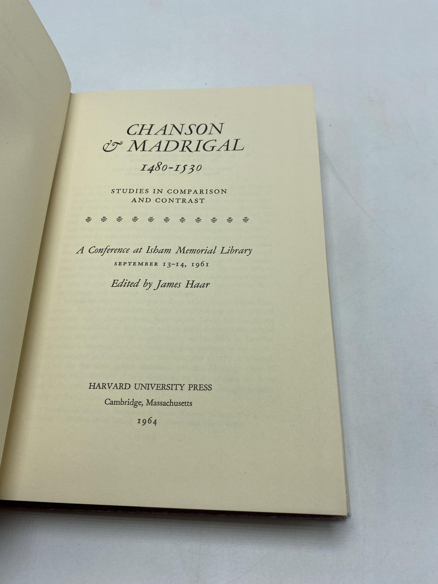 Chanson And Madrigal 1480-1530