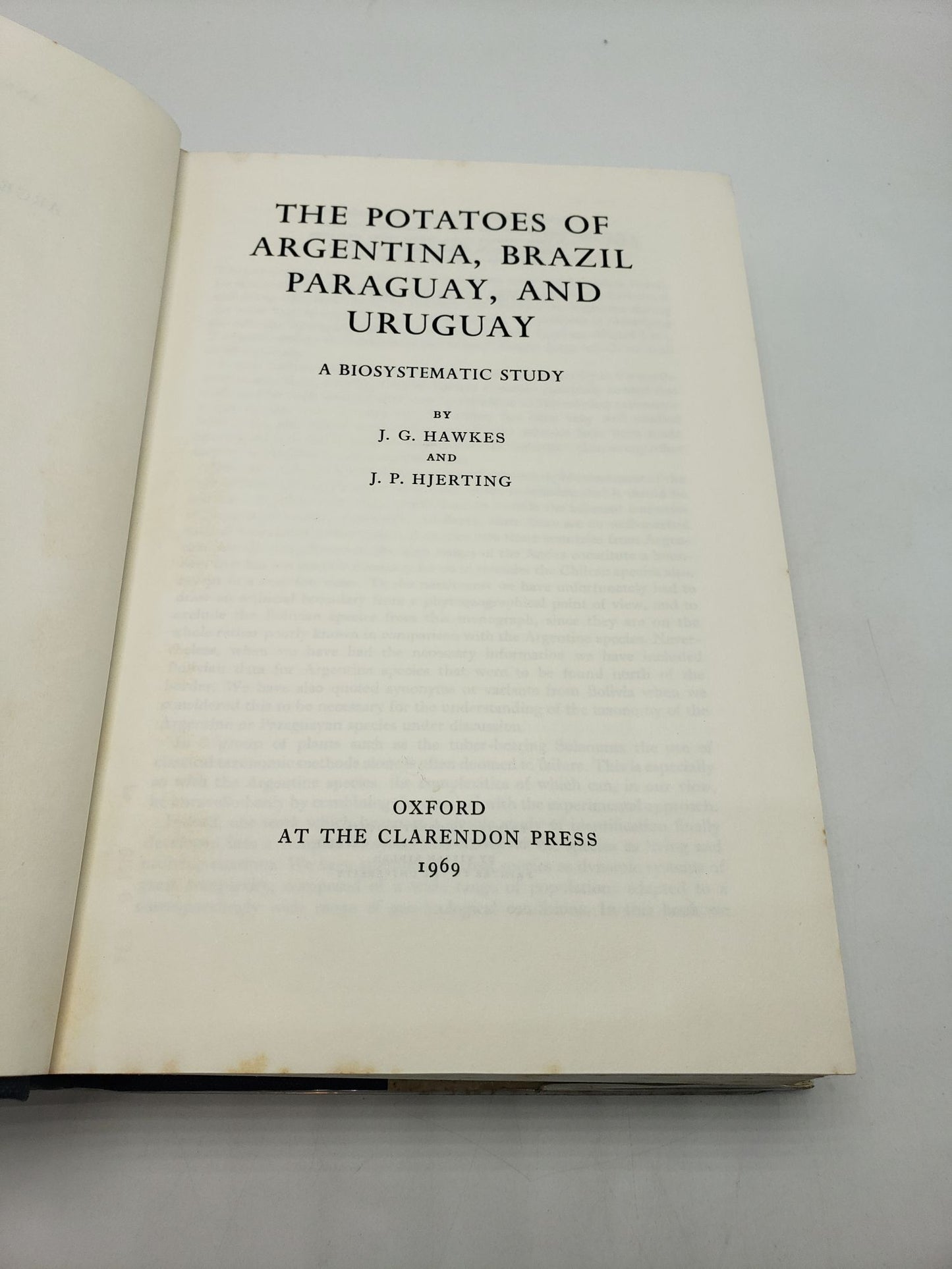 Potatoes of Argentina, Brazil, Paraguay and Uruguay: A Biosystematic Study