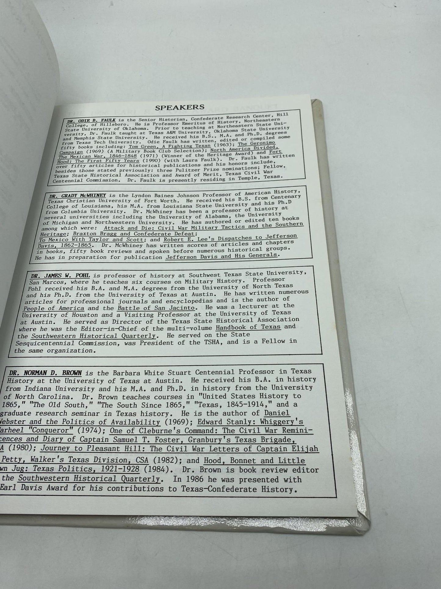 1996 Confederate History Symposium April 13, 1996 Other Confederate Generals