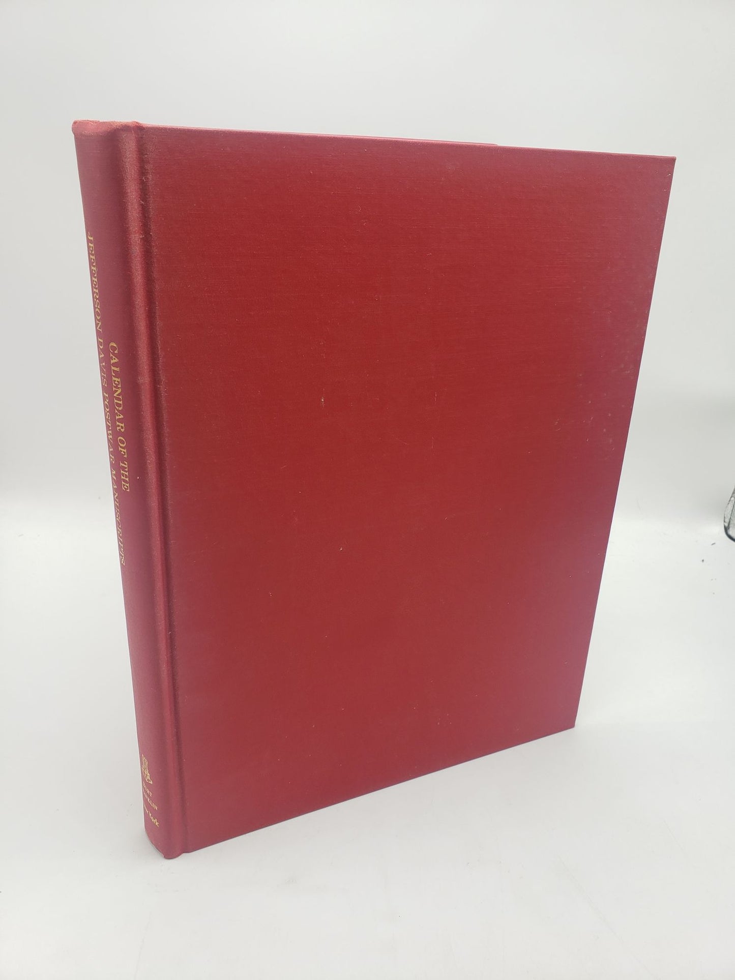 Calendar of the Jefferson Davis Postwar Manuscripts