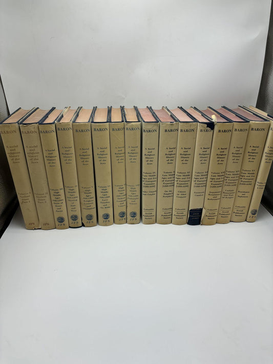 A Social And Religious History Of The Jews (15 Volumes plus Index to Volumes 1-8, Incomplete)
