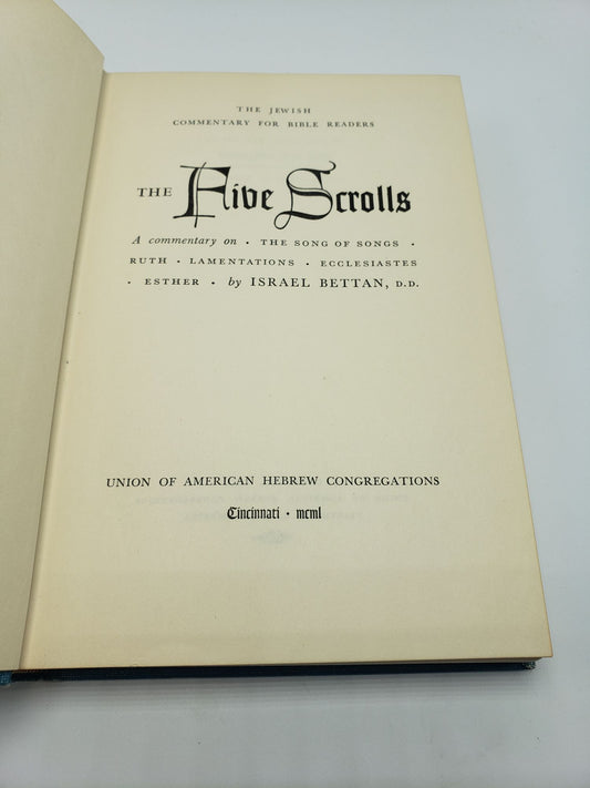 The Five Scrolls: A Commentary on The Song of Songs, Ruth, Lamentations, Ecclesiastes, Esther