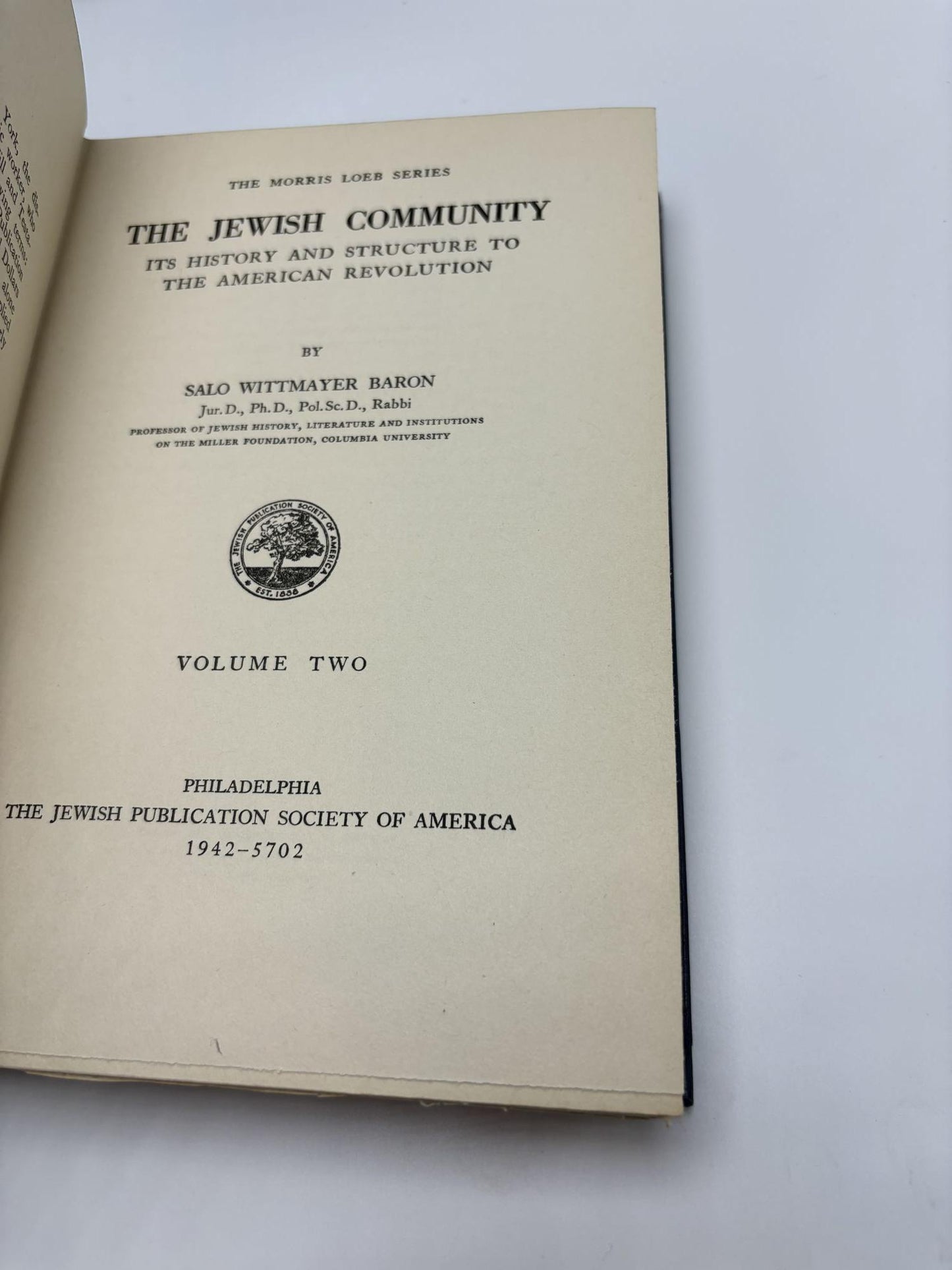 The Jewish Community (3 Volumes)