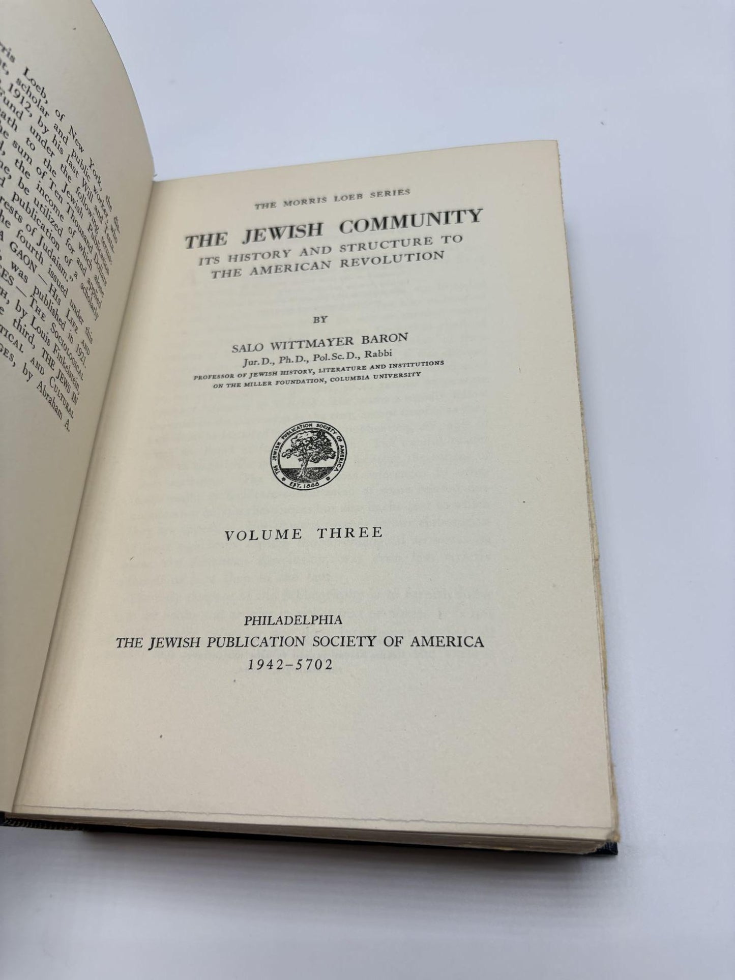 The Jewish Community (3 Volumes)