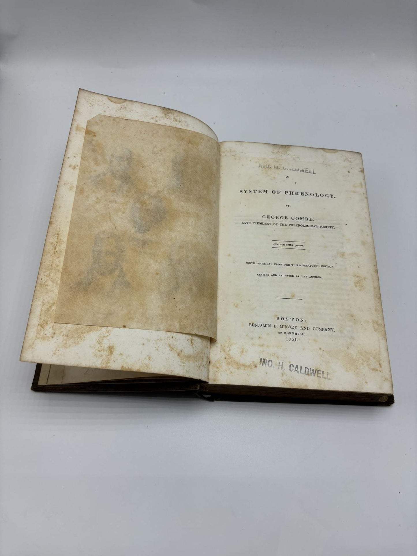 A System Of Phrenology. Sixth American From The Third Edinburgh Edition