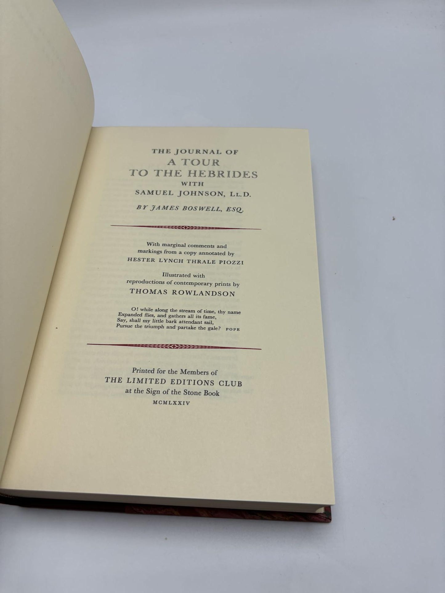 The Journal Of A Tour To The Hebrides With Samuel Johnson, L.l. D.