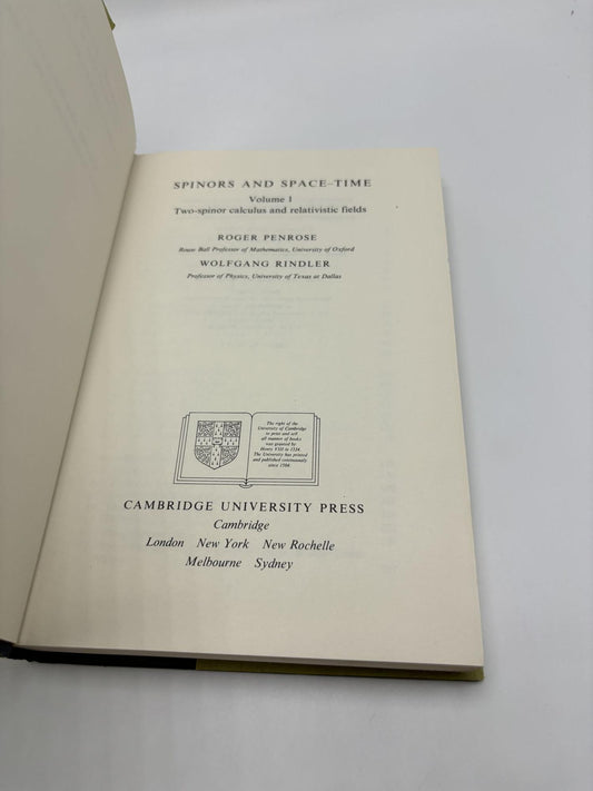 Spinors And Space-Time: Volume 1, Two-Spinor Calculus And Relativistic Fields