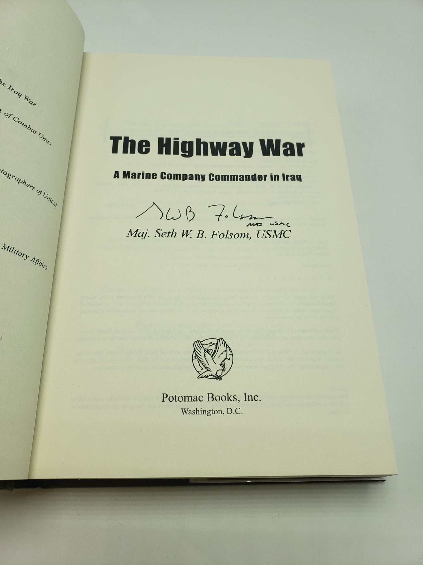 The Highway War: A Marine company Commander In Iraq