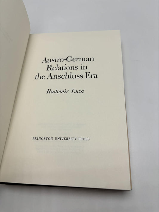 Austro-German Relations In The Anschluss Era