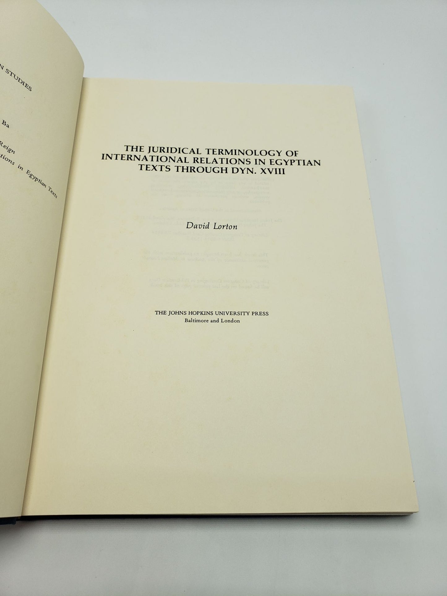 The Juridical Terminology of International Relations In Egyptian Texts Through Dyn. XVIII