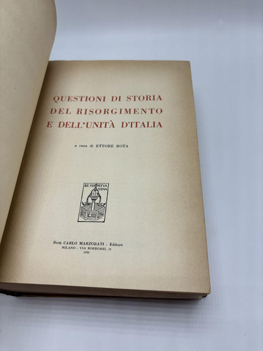 Questioni Di Storia Del Risorgimento E Dell'Unita D'Italia