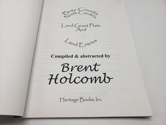 Bute County North Carolina: Land Grant Plats and Land Entries