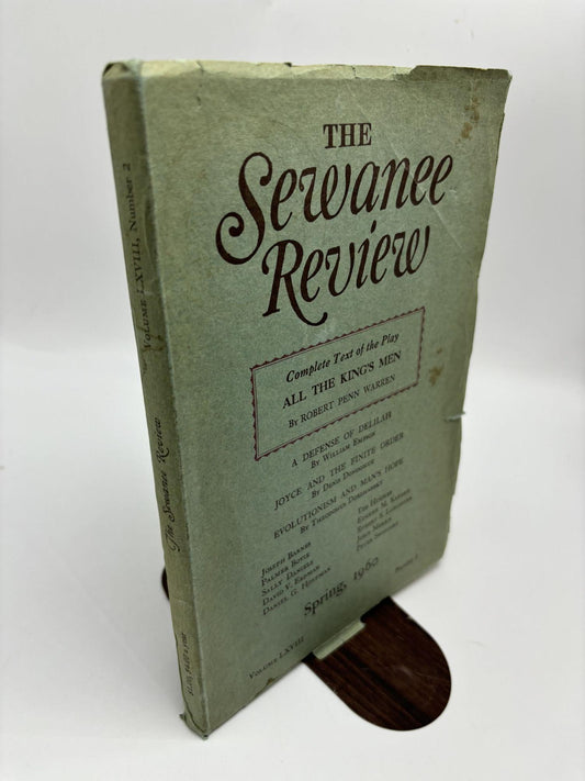 The Sewanee Review, Spring 1960. Contains "Complete Text of the Play All the King's Men" By Robert Penn Warren.