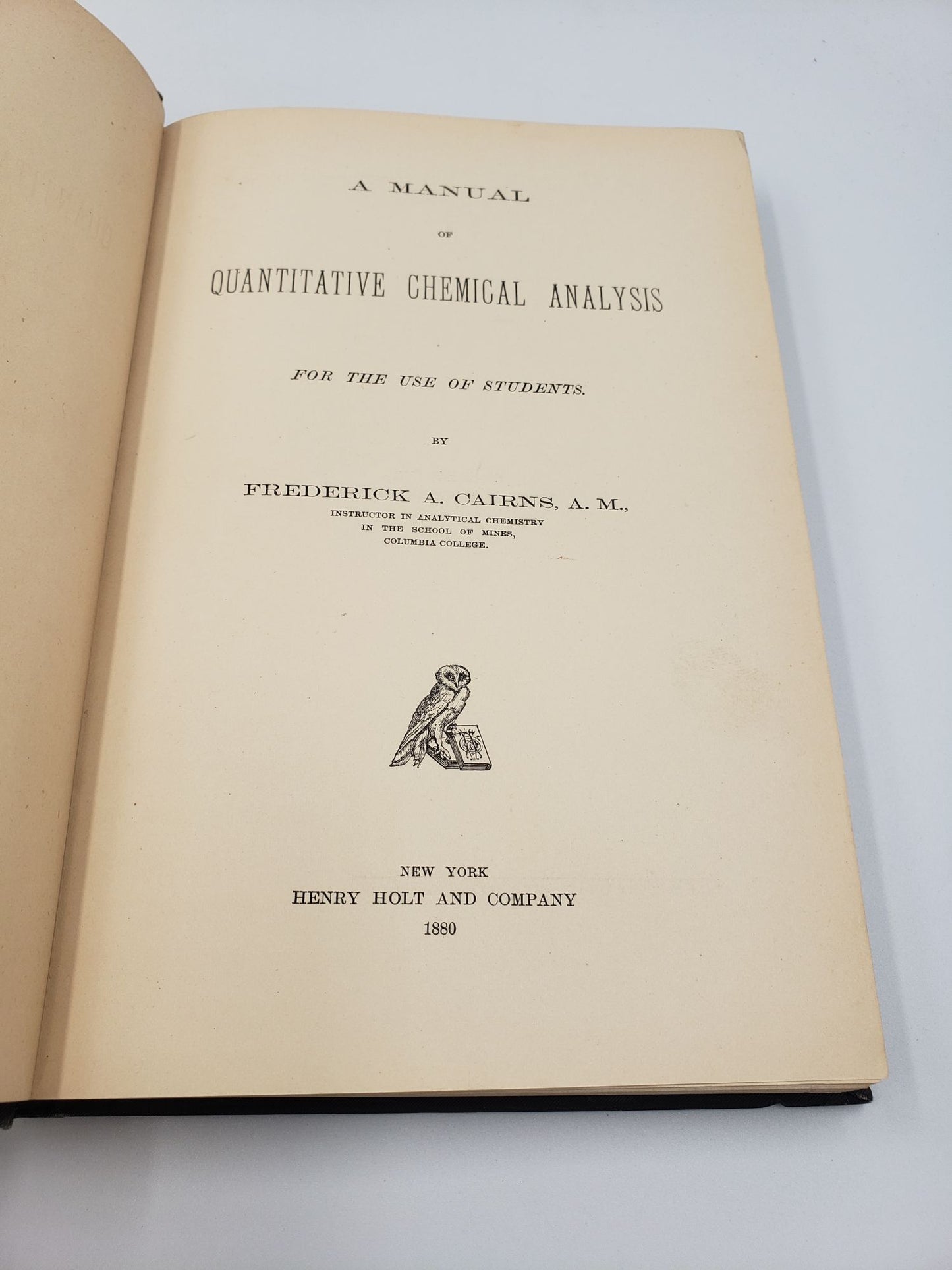 A Manual Of Quantitative Chemical Analysis: For The Use Of Students