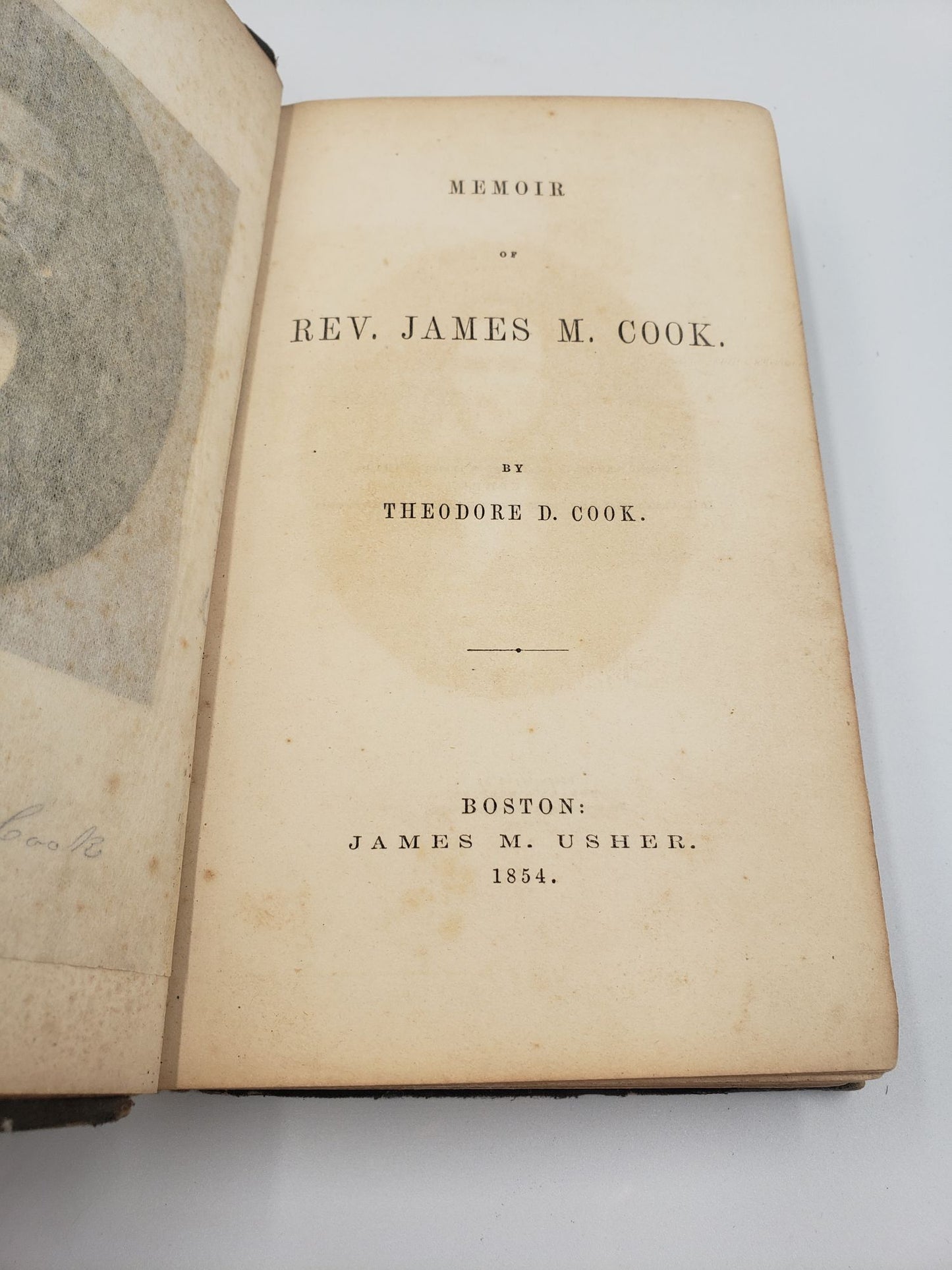 Memoir of Rev. James M. Cook