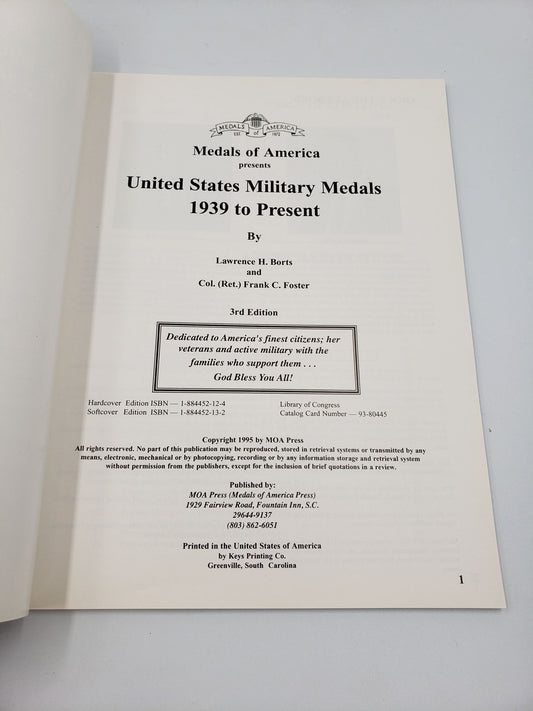 United States Military Medals: 1939 to Present