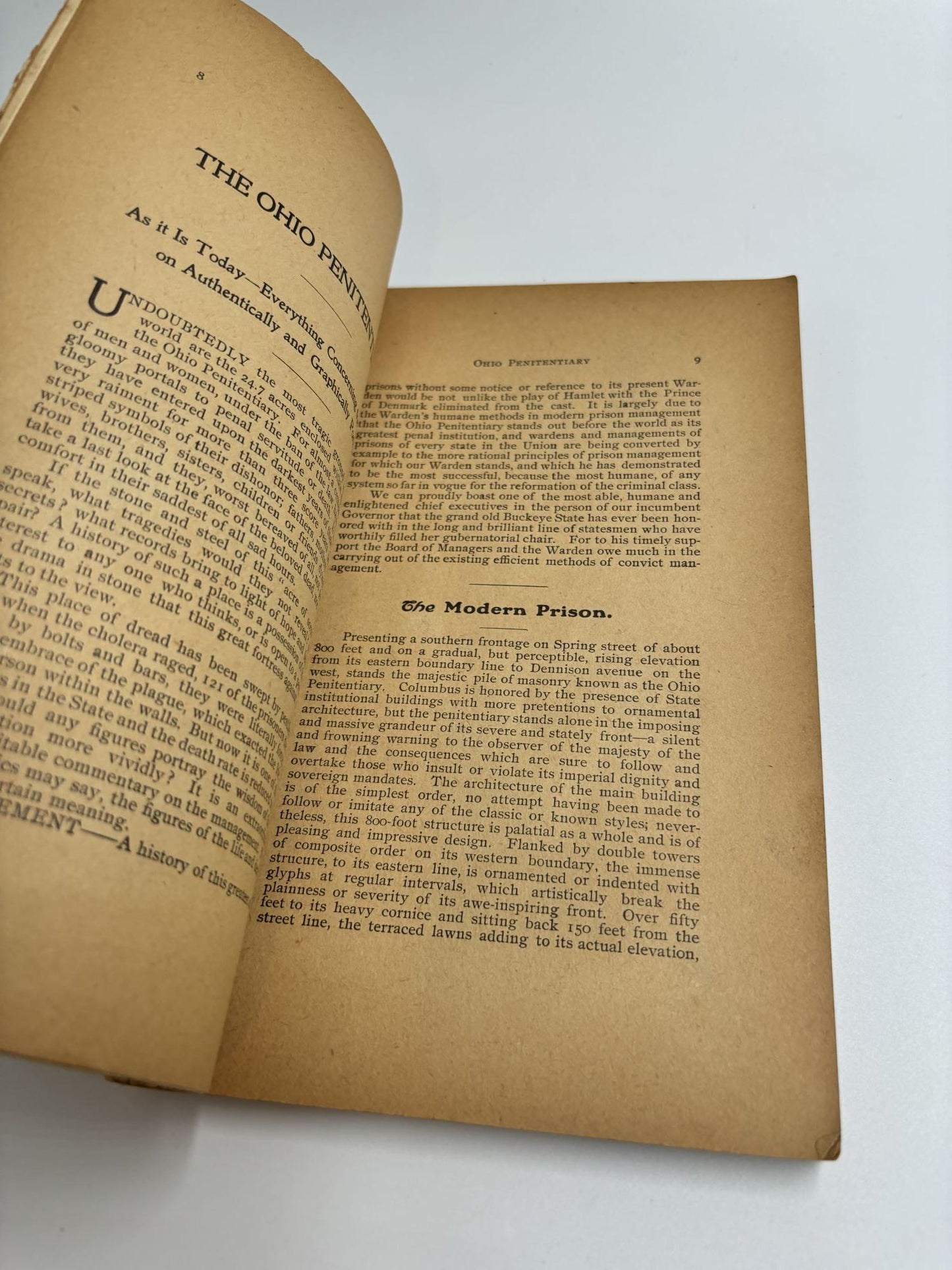 The Historical And Illustrated Ohio Penitentiary: Word and Pen Sketches of the Greatest Penal Institution in the World