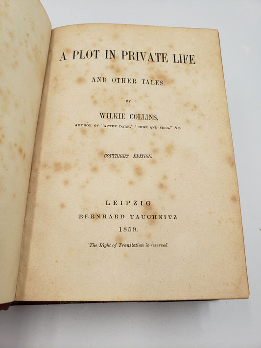 A Plot In Private Life and Other Tales