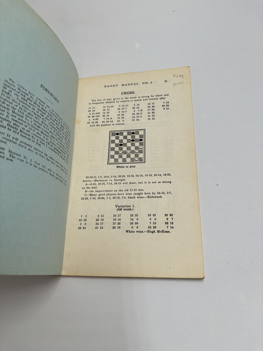 Checkers Handy Manual No.2, Part 2 Cross