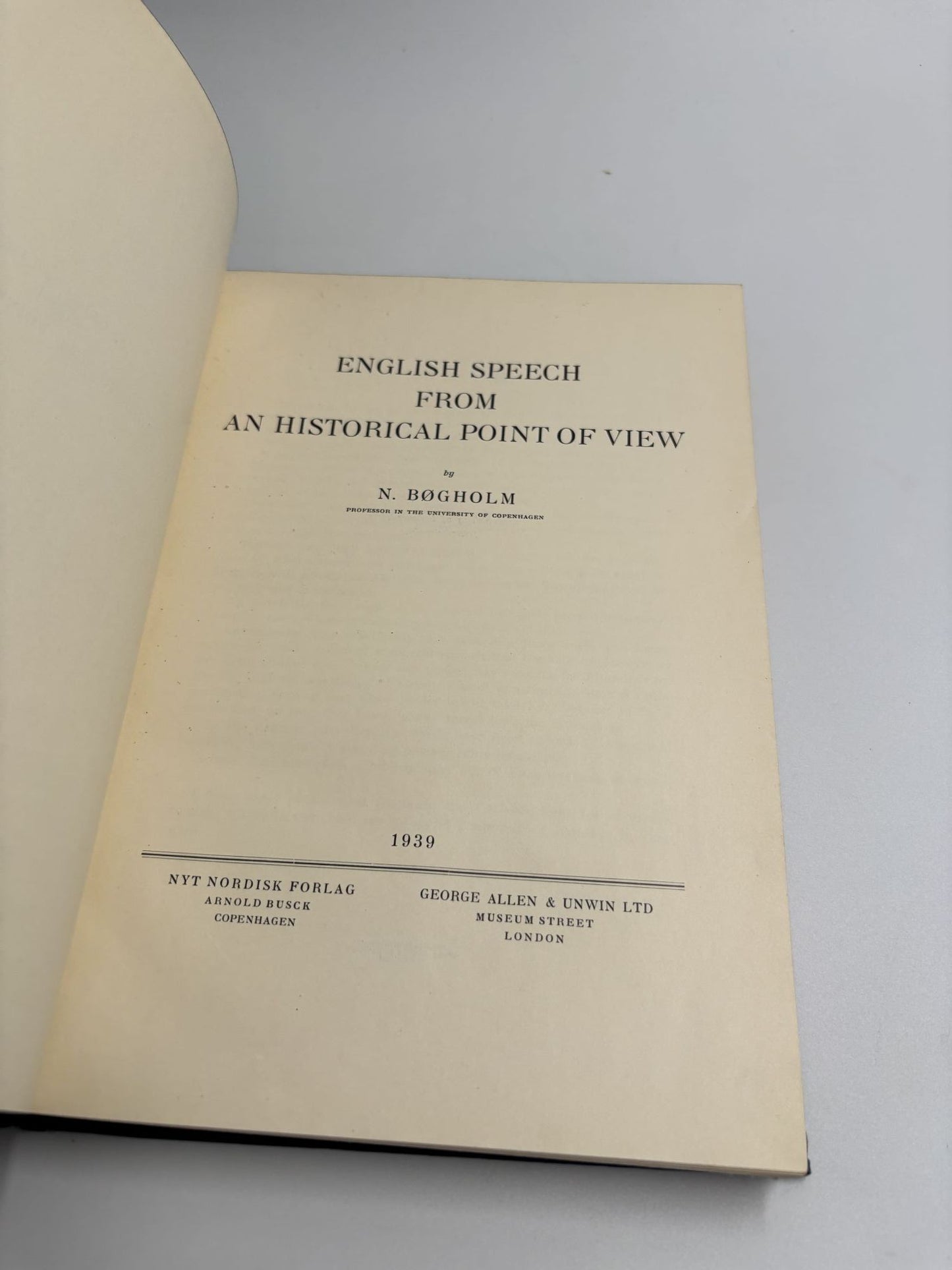English Speech From An Historical Point Of View