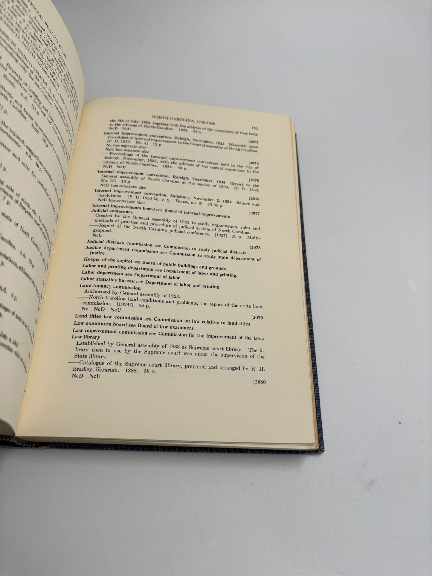 Official Publications Of The Colony And State Of North Carolina 1749-1939
