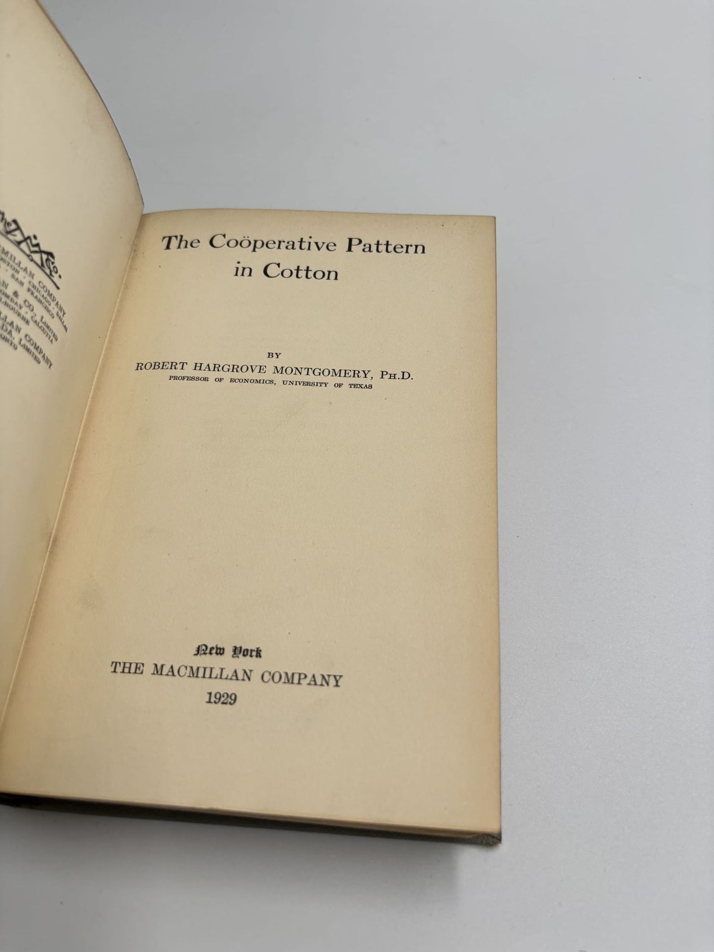 The Cooperative Pattern In Cotton