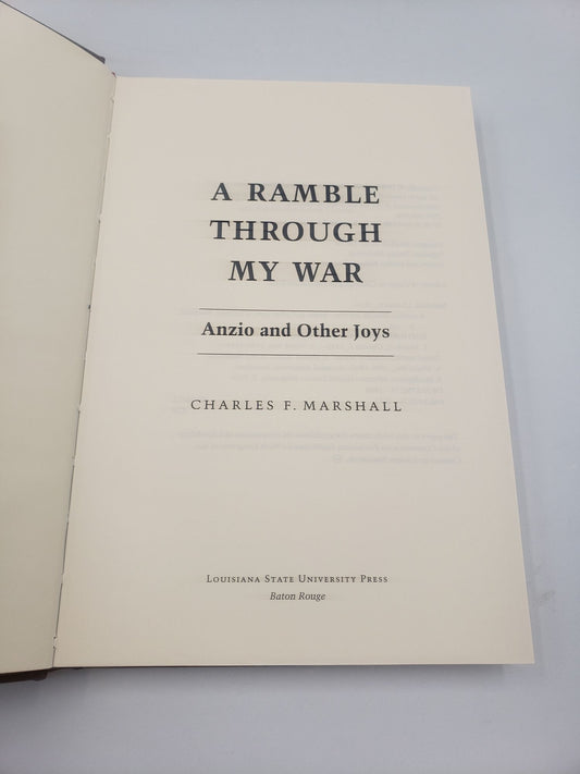 A Ramble Through My War: Anzio and Other Joys