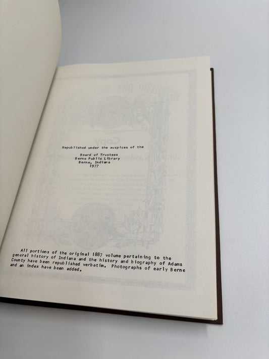 Biographical And Historical Record Of Adams And Wells Counties, Indiana