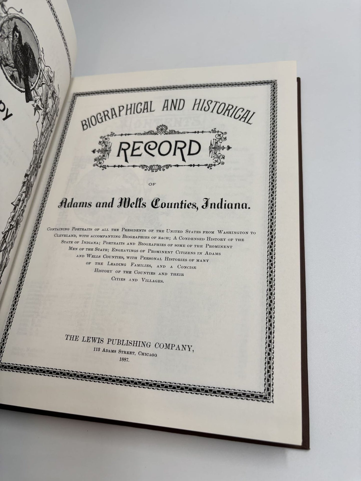 Biographical And Historical Record Of Adams And Wells Counties, Indiana