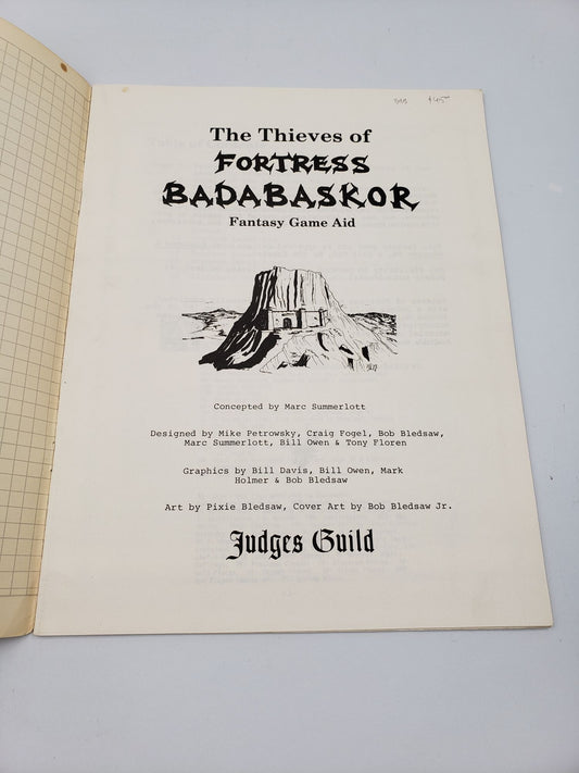 Thieves of Fortress Badabaskor: Fantasy Game Aid