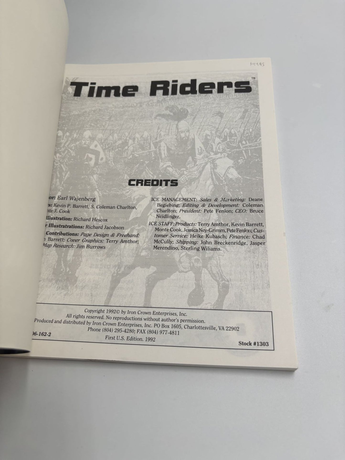 Time Riders: A Genre Book for Rolemaster and Space Master