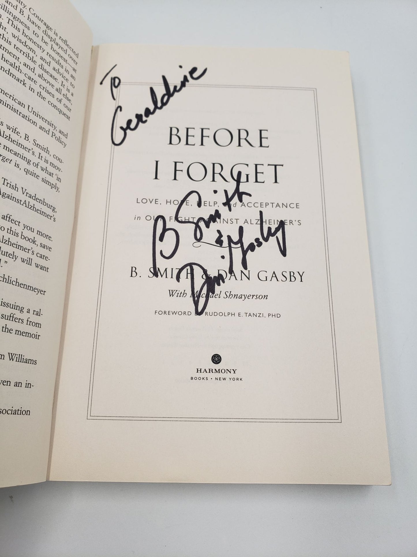 Before I Forget: Love, Hope, Help, and Acceptance In Our Fight Against Alzheimer's