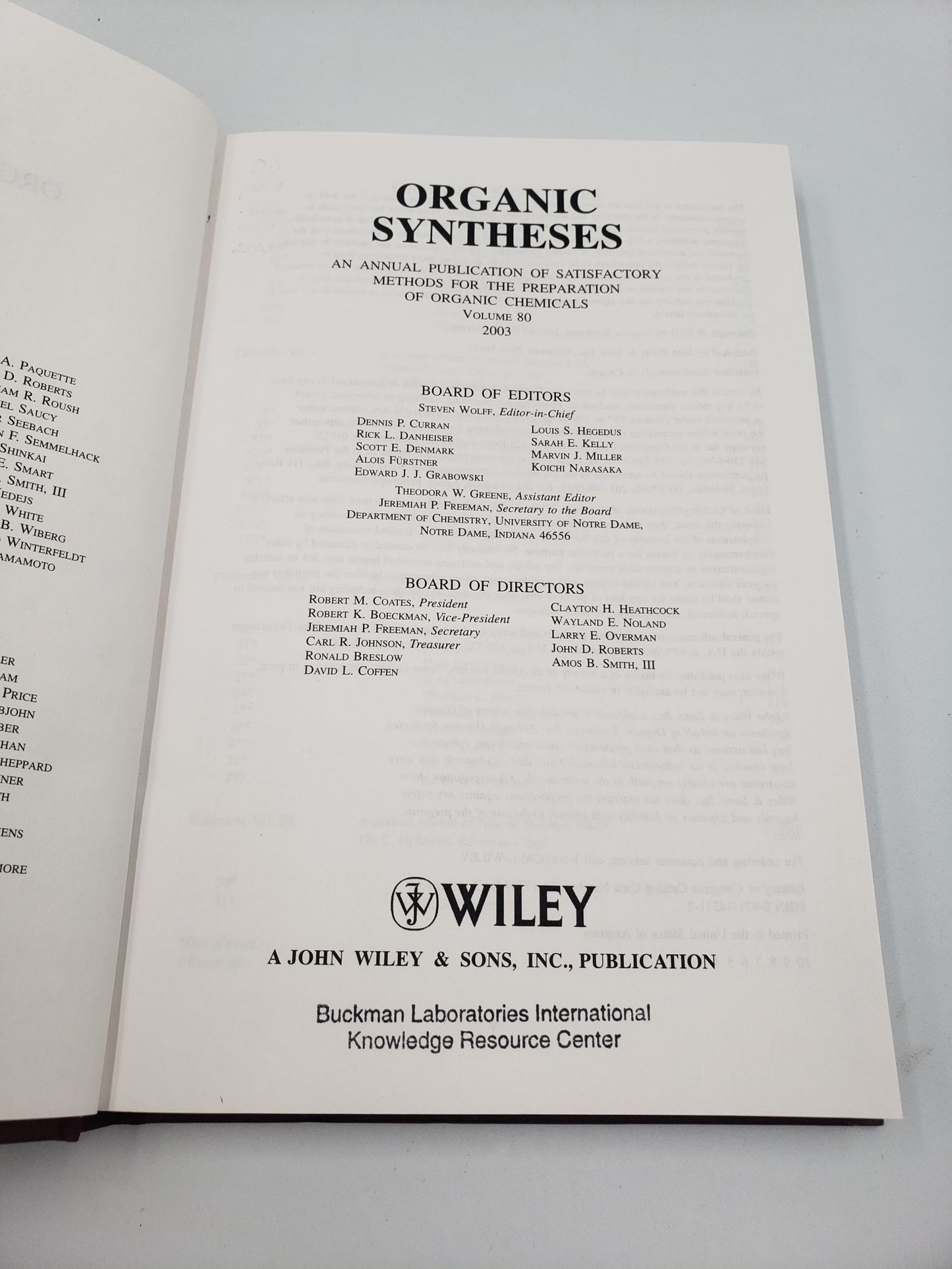 Organic Syntheses: An Annual Publication of Satisfactory Methods for the Preparation of Organic Chemicals (Vol. 80)