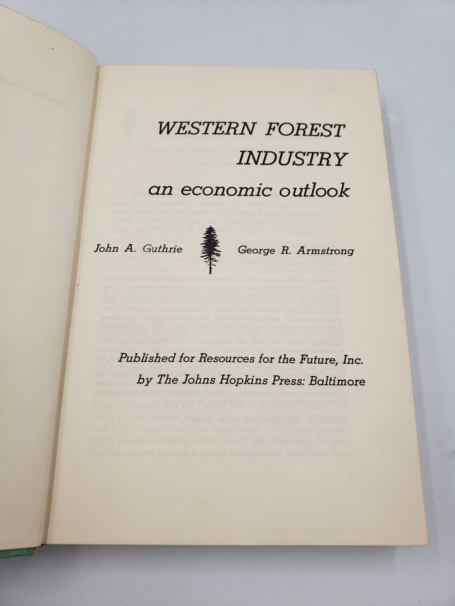 Western Forest Industry: An Economic Outlook