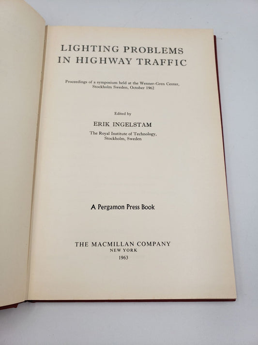 Wenner-Gren Center International Symposium Series: Lighting Problems In Highway Traffic (Volume 2)