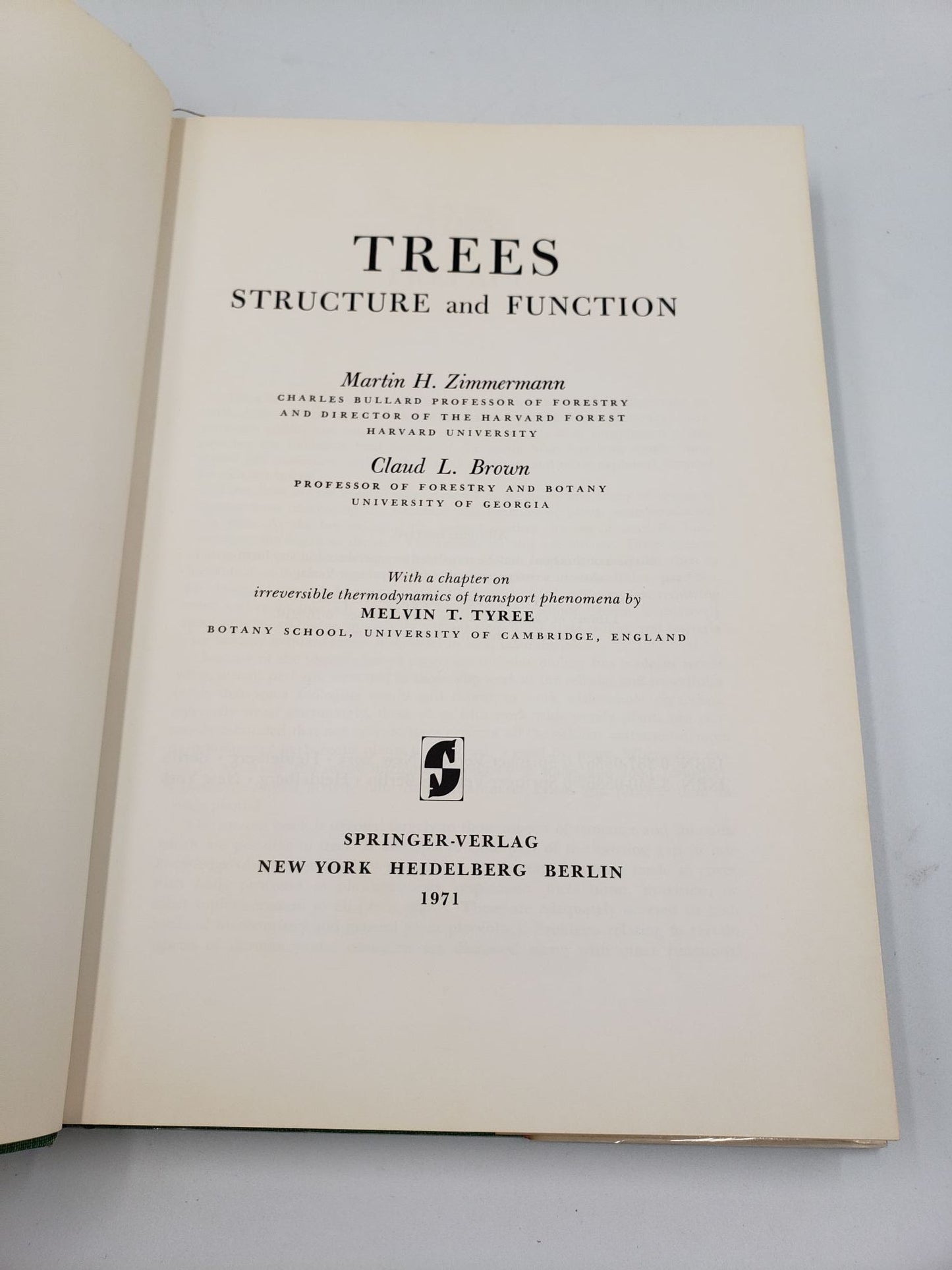 Trees: Structure and Function
