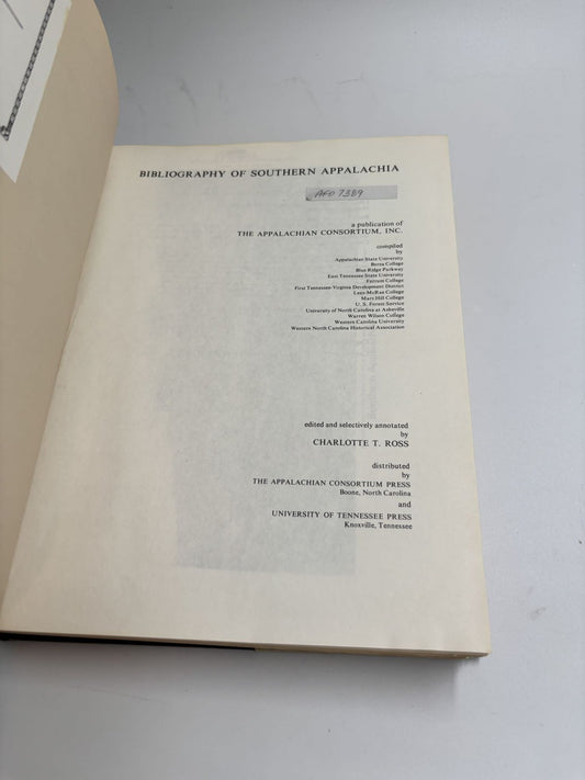 Bibliography Of Southern Appalachia: Appalachian Consortium